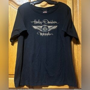 2013 Harley-Davidson Maryland Black Short Sleeve Studded T-Shirt Women’s 1X EUC